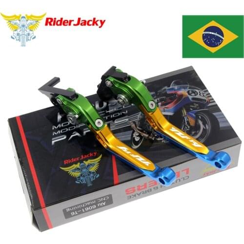 Brazil Flag color For Yamaha YZFR1 YZF R1 2002-2003 Brake only Motorcycle CNC Folding Extendable Brake Clutch Levers