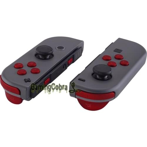 EXtremeRate Red Replacement ABXY Direction Keys SR SL L R ZR ZL Trigger Full Set Buttons with Tools for Nintendo Switch JoyCon