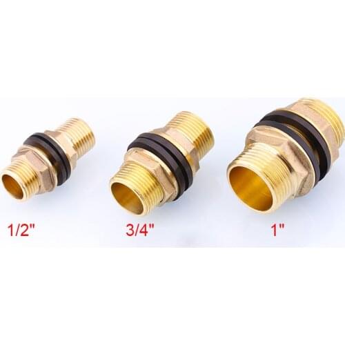Water Tank Connector 1/2" to 3/8" 3/4" G1 Copper Joint fittings Fish Tank Drainage Male Female Reducing Diameter Connector
