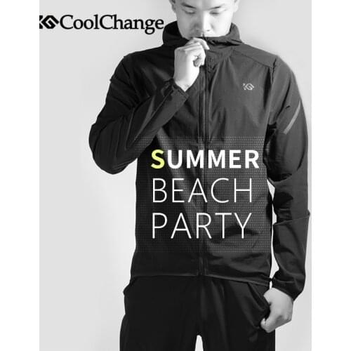 CoolChange Cycling Jersey Outdoor Sports Long Sleeve Bike Clothing Windproof Breathable MTB Coat Reflective Men Bicycle Clothing