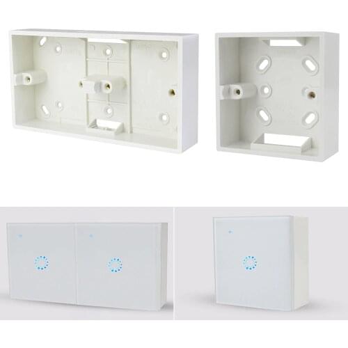External Mounting Box 86mm*86mm*33mm 172*86*33mm Outside Wall Switches Sockets Box White External Cassette For Any Position