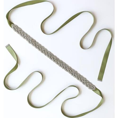 XW67 bridal belt womens European and American wedding dress rhinestone waistband evening dress belt accessories