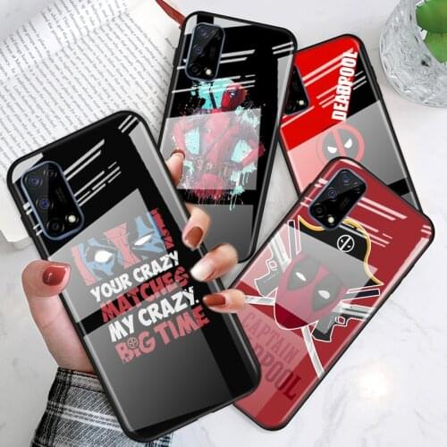 Tempered Glass Cover Deadpool Marvel Cool For OPPO A9 2020 A52 Find X2 Lite Realme 7 7i 6 5 Pro C3 XT Phone Case