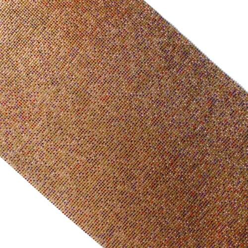 1sheet Mix Crystal Rhinestones Gold Iron On Hotfix Crystal Rope Reel Chain Decorated Ribbon Trim For Wedding T2244