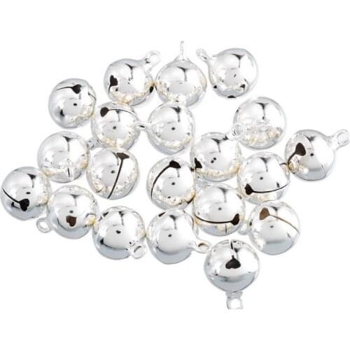 10mm Jingle Bell Metal Christmas Decoration Jewelry Find 500 pieces / lot