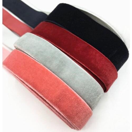 15mm 5Yards Velvet Elastic Band Hair Bowknot Accessories DIY Home Decoration Wedding Party Gift Packing