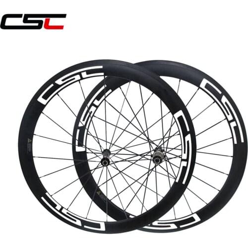 CSC 25mm Wide U Shape 50mm Clincher Carbon Bicycle Wheelset Novatec AS511SB FS522SB hub Road bike wheels sapim pillar 1420 spoke