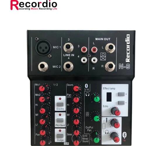 GAX-PN9 Professional 4-channel DJ digital audio mixer with special effects with built-in battery