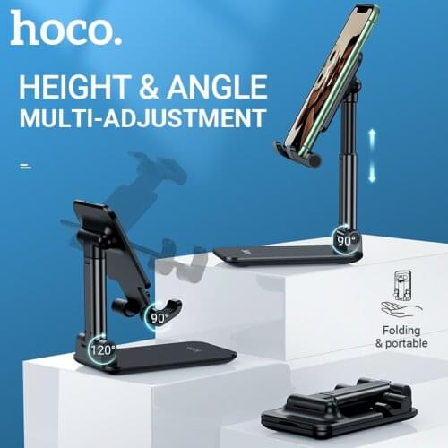 Hoco Desktop Phone Holder Stand For iPhone iPad Samsung Huawei Xiaomi tablet support foldable Adjustable Universal desk Mount