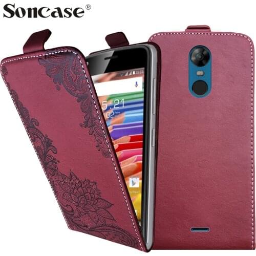3D Stereo Embossing lace flower butterfly flip up and down leather phone bag cover case for Highscreen Fest XL Pro