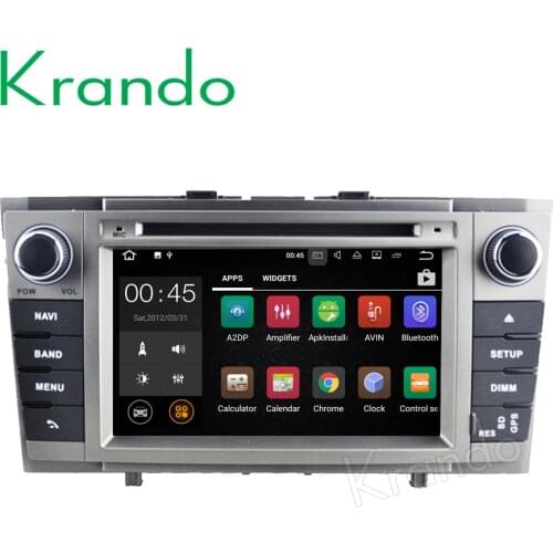 Krando 8" Android 8.0 for toyota avensis 2008-2013 car navigation multimedia system audio radio gps dvd player WIFI 3G DAB