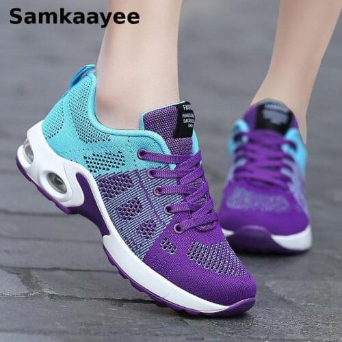 Size 35-42 Womens Sneakers Shoes Spring Autumn Female Lace-Up Vulcanize Mesh Breathable Mixed Colors Mujer Fashion Zapatos Y40