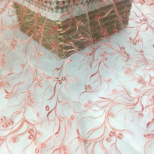 2Yards/lot Lastest Design 2018 Mesh Embroidery Lace Fabric High Quality Nigerian French Lace African Lace Fabric For Party Dress