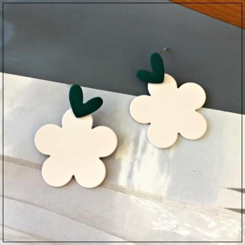 LANIWOO Big Flower Drop Earring 2021 New Fashion Jewelry Sweet Gifts For Girls Women Wholesale Accessory