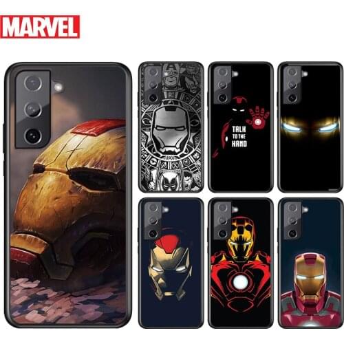 Marvel Iron Man Mech For Samsung Galaxy S21 S20 FE S10e S10 S9 S8 S7 S6 Ultra Plus Lite 5G Edge Black Soft Phone Case