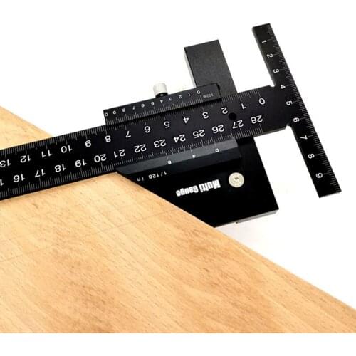 Multifunctional Square 45/90 Degree Gauge Angle Ruler Woodworking 5-IN-1 Sliding Marking Gauge Measuring Tools