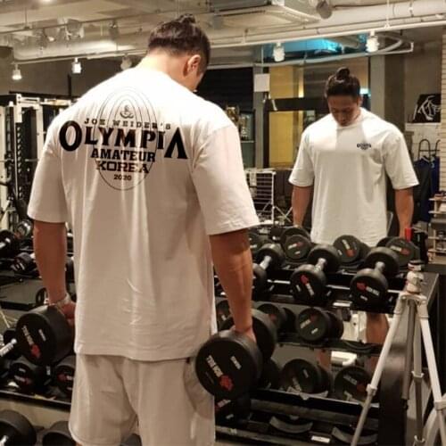 2020 New Men Skinny T-shirt Fitness Bodybuilding Workout t shirt Male Printed Tee Tops Summer Fashion Casual Brand Clothing