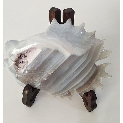 Natural agate stone crystal sculpture rich fish sculpture home decoration stone and crystal perfect combination