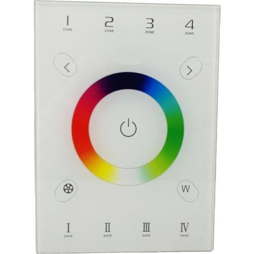 New LED DMX512 Master Controller AC 100V -240V Glass Youch Panel Wall Mount DMX RF 2.4G Wireless Control Connecting With R4-5A
