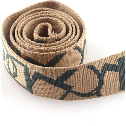 Striped Canvas Webbing 38mm(1.5") Woven Belt Sewing Bag Leash Dog Collar Cotton Webbing Strap