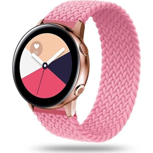 20mm 22mm Braided Solo Loop for Samsung Galaxy watch active 2 40mm 44mm 3 46mm 42mm strapGear S3 watchband Huawei GT 2 Pro band