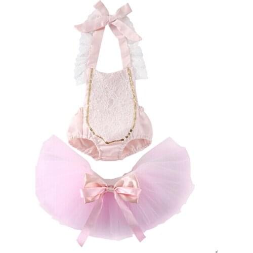 Christmas Baby Girl Clothes Set Lace Bodysuits Cute Belt Tutu Tulle Skirts Fancy Outfits Set Baby Girls Clothing Costume 0-2T