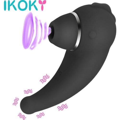 IKOKY Silicone Sucking Vibrator 20 Frequency G-Spot Nipples Stimulator Sex Toys for Women Clitoris Stimulator Oral Sex