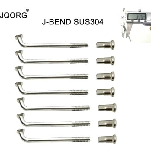 JQORG 8G Spokes Diameter 4.0 mm Motorcycle Spokes 304 Stainless Steel Material Motocross Spokes J-BEND Lighting Sliver Spokes