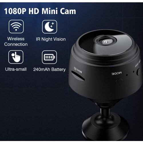 WiFi Mini Camera Video Cam Camcorder 1080P 150° Wide Angle IR Night Vision Motion Detection for Baby Monitoring Home Security