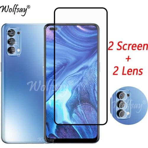 Full Cover Tempered Glass For Oppo Reno4 Screen Protector For Oppo Reno 4 Camera Glass For Oppo Reno 4 Reno4 4G Glass 6.4 inch