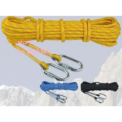 10.5MMX10M 2700KG CE quality fast descend static rope aerial work safety insurance sport harness, outdoor wire lifting sling