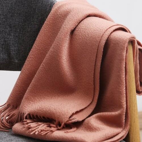 100% Natural Pure 100 Cashmere Scarf Women Winter Scarf Shawls For Ladies Men Unisex Warm Soft Scarf Large Size Thicken Pashmina