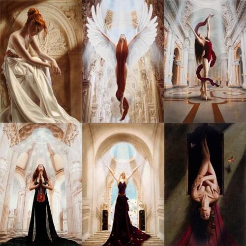 30 X 40cm Full Round Drill Rhinestone Picture DIY Goddess 5D Mosaic Craft Diamond Painting Poster Home Wall Decor Gift