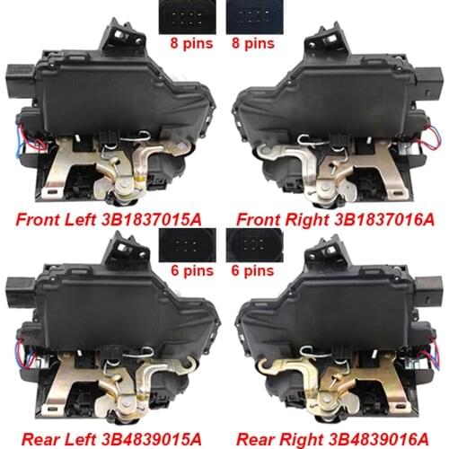 4PCS Front Left Right & Rear Left Right Door Lock Actuators Latch For VW Beetle 3B1837015A & 3B1837016A & 3B4839015A &3B4839016A