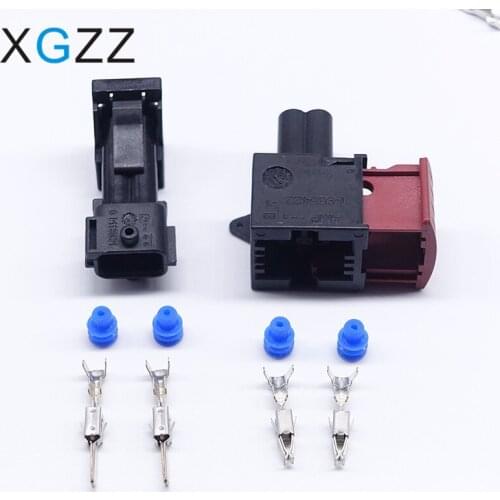 5set Tyco/Amp 2 pin male & female electrical sealed auto connector 1-965422-1 1-962344-1