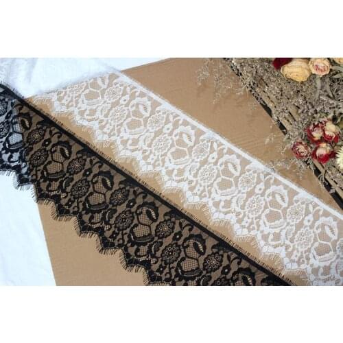 6meter Unilateral hollow mesh gauze unilateral eyelashes lace clothing stitching materials DIY wedding veil strap accessories