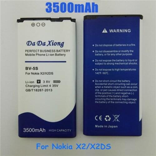 3500mAh BV 5S BV-5S BV5S Li-ion Phone Battery for Nokia X2 / X2DS / RM-1013
