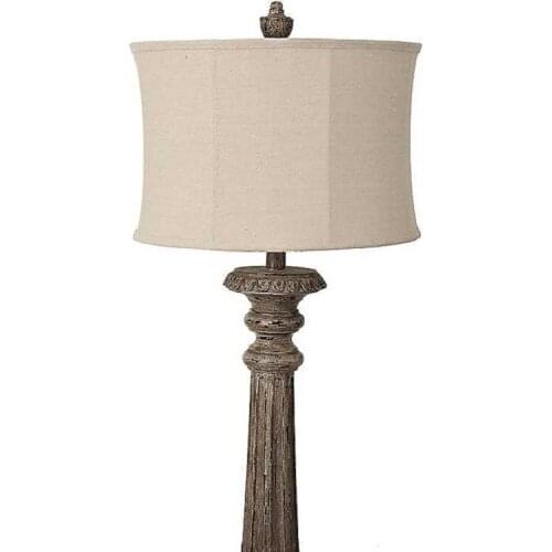 American country wood carving retro floor lamp bedroom bedside lamp living room lamp study personality creative lamps