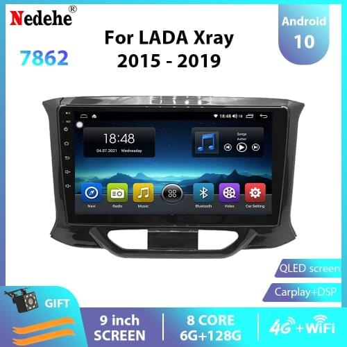 6G+128G Carplay Android 10 Autoradio Multimedia GPS Player Navigation For LADA XRAY 2015-2019 Car Radio Stereo 2DIN WIFI