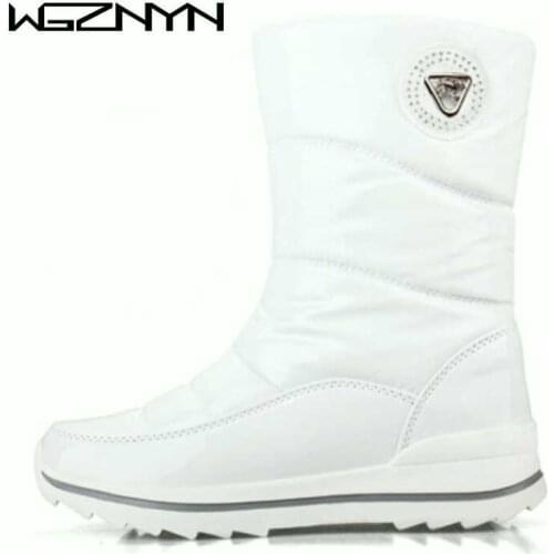 NEW Brand Ankle Boots White Women Boots Snowboots Woman Winter Boots for Women Winter Shoes Womens Winter Boots Waterproof W606