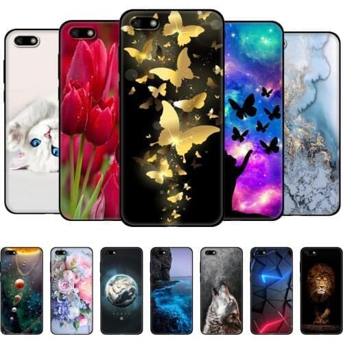 For Honor 7A / 7a Prime / Honor 7S Case 5.45" inch Back Phone Cover On Honor 7A 7 A S DUA L22 Russian version Bag black tpu case