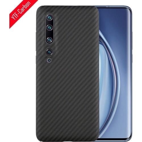 YTF-carbon Real carbon fiber phone case For Xiaomi mi 10 PRO Aramid fiber Anti-fall business phone cover MI 10 Pro shell