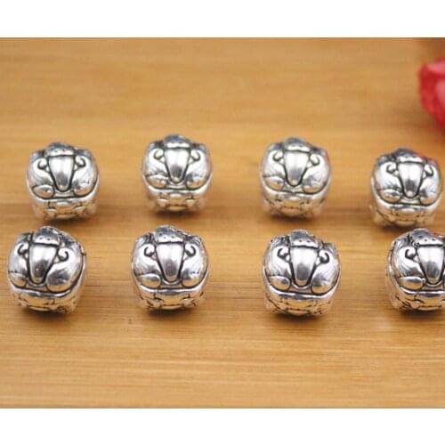 Pure 925 Sterling Silver Bead 13mmW Pixiu Pattern Charms DIY Bracelet/Neckalce Accessory About 3.8g Each