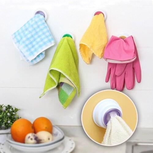 Household Washcloth Clip Holder Dishclout Storage Hook Kitchen accessories Bathroom Detachable Hand Towel Rack Organizer Hanger