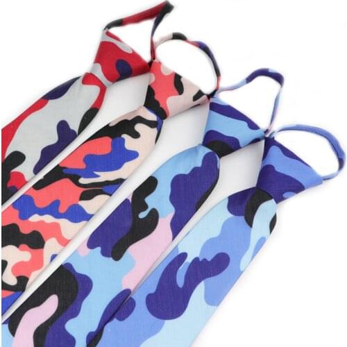Camouflage Informal Tie Cotton Linen Necktie Mens Fashion Easy To Pull Rope Neckties Designer Handmade Lazy Ties High Quality