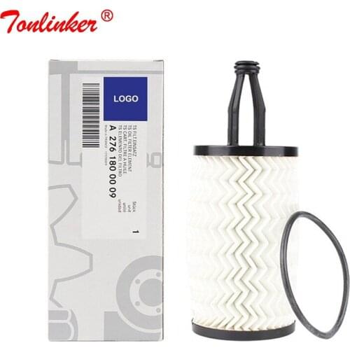 Oil Filter A2761800009/2761840025 1Pcs For Mercedes C-CLASS W205 A205 C205 S205 2014-2019 C43 C400 C450 Model White Paper Filter