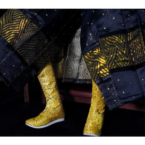 1/3 Scale BJD Doll Ancient Costume Hanfu Shoes Samurai Cloth Boots For BJD/SD Strong Uncle Foot 10cm Doll Accessories C1338