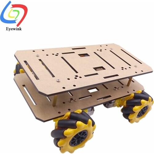 Minam four wheel 60mm chassis DIY ultrasonic intelligent obstacle avoidance vehicle 4WD four wheel drive chassis