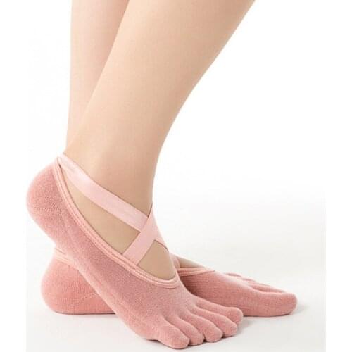 Socks women Yoga Socks Five Fingers indoor Women Socks Cotton Anti Slip Sports socks fitness shoes gym slippers