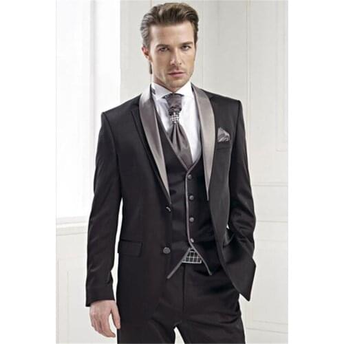New Classic Mens Suit Smolking Noivo Terno Slim Fit Easculino Evening Suits For Men Black Wedding Groom Tuxedos Best Man